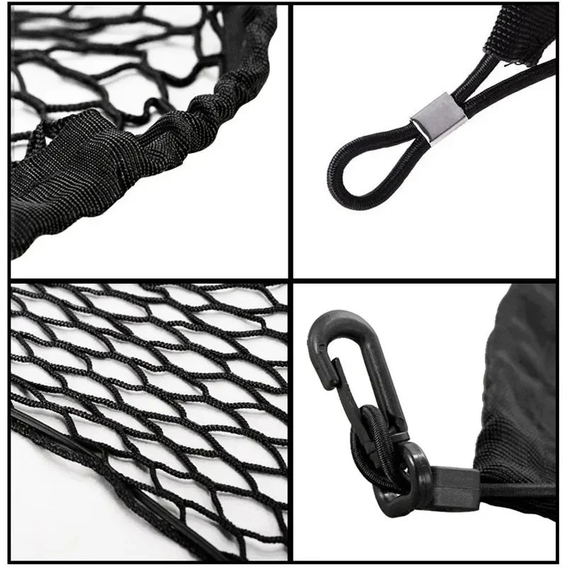 90x40 / 40x110 / 60x110 CM Car Trunk Rear Elastic Storage Cargo Luggage Nylon Mesh Net Holder With 4 Plastic Hooks Pockets