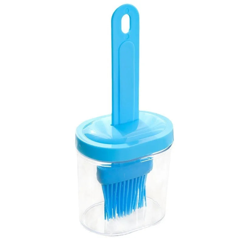 Silicone Oil Brush Pancake OilBrush Integrated Oil Pot Brush with Bottle Kitchen Dustproof Household High emperature Baking Tool