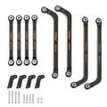 TCRC 8PCS Brass High Clearance Chassis Suspension Links Rod Linkage Set for Axial AX24 XC-1(Wheelbase extended by 150mm)