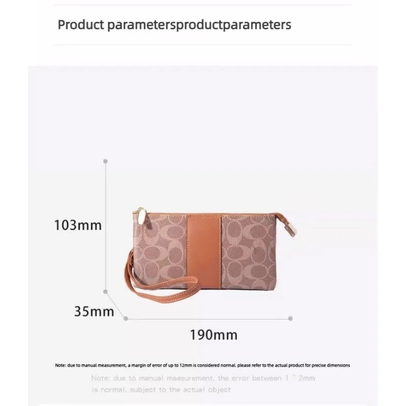 2026 New Women Printed Soft Leather Mobile Phone Bag Mini Lightweight Shoulder Bag Crossbody Bag Multifunctional Coin Purse Card