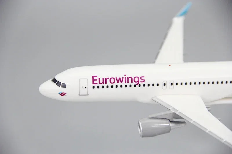 1:200 Scale A320 Eurowings Airlines ABS Airplane Model Toys Aircraft Plane Assembly Collection Display With Stand Gifts