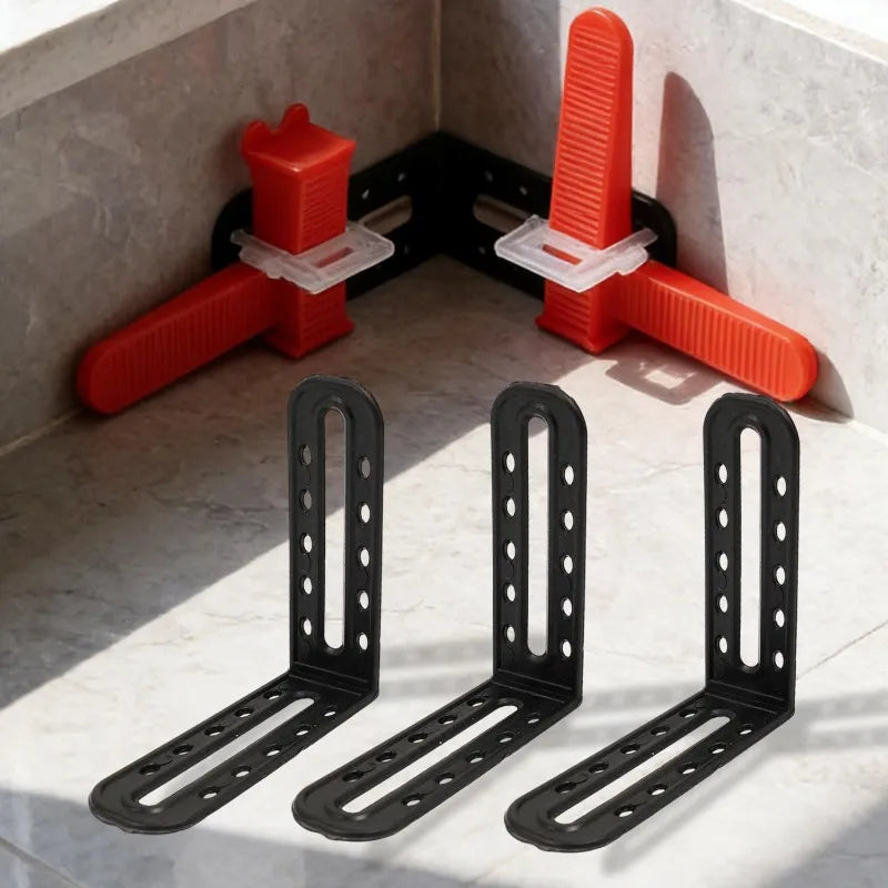 25-100Pcs Tile Leveling System Clips Hard Plastic Male Angle for Floor Wall Tile Leveler Spacers Locater Leveling Device Tools