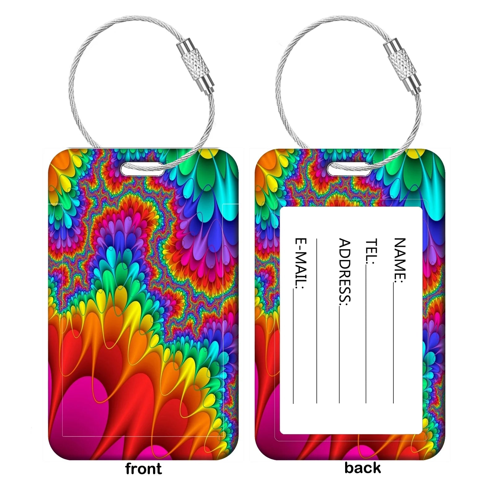 Colorful Artistic Patterns Luggage Tags Suitcase ID Address Name Holder Colorful Baggage Tag Label Travel Suitcase Accessories