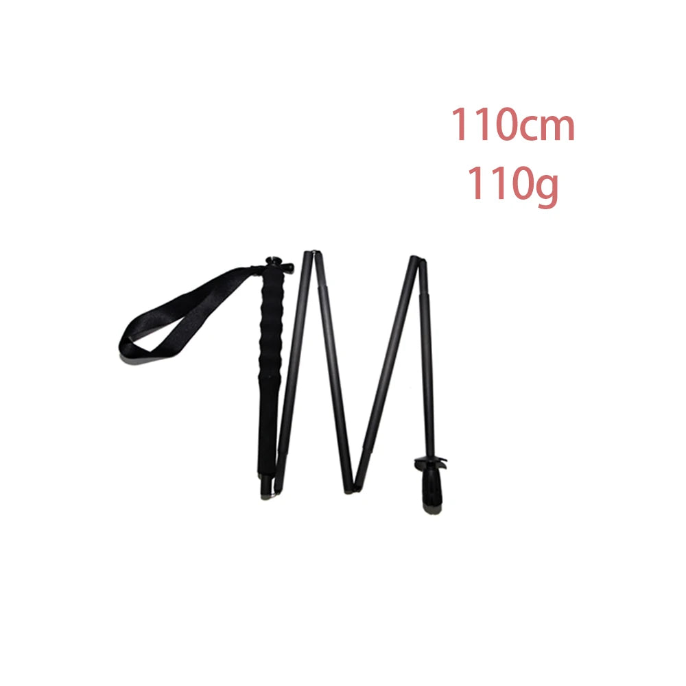 Carbon Fiber Trekking Pole High-Quality 5-Section Folding Walking Stick With EVA Handle, Factory Sale for Outdoor Travel