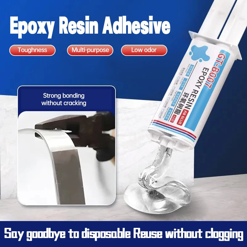 QuickDry Transparent Casting Glue High Strength Epoxy AB Adhesive Waterproof Gel for Metal and Plastic Repair 50ml/pc