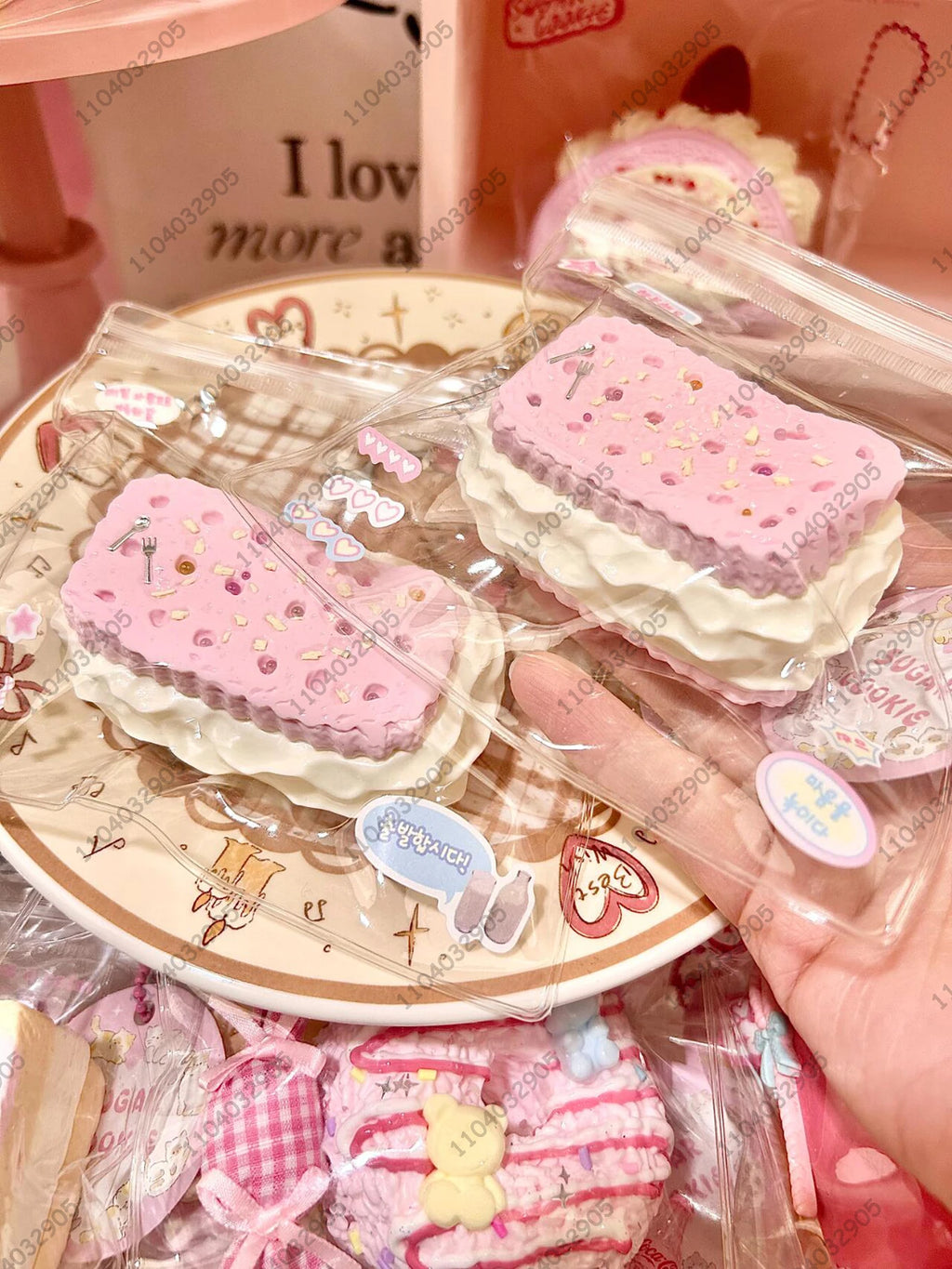 Cream Biscuit Cracker Taba Squishy Double Decker Cookie Squishy Mochi Toy Squeeze Toy Anti Stress Release Hand Relax Toy Gift