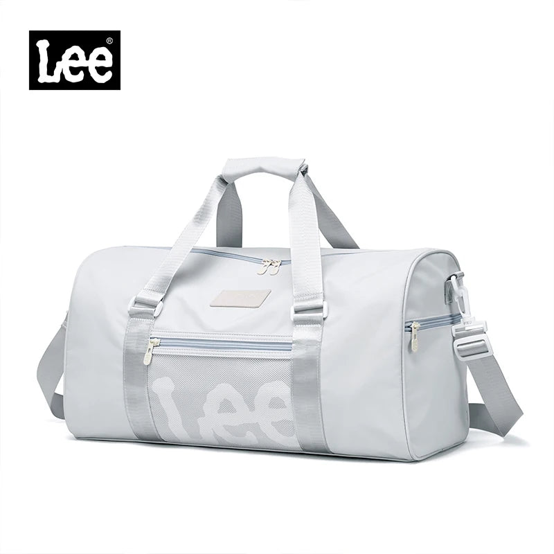 LEE Gym Duffel Bag Short Trip Luggage Travel Bag Unisex Waterproof Large Size Sport Training Dry Wet Bag with Shoe Compartment
