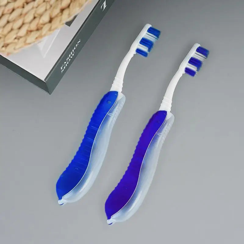 For Trip Daily Use Women Men Travel Folding Toothbrush Portable Toothbrush Built In Cover Multi Color Size Collapsable Brush