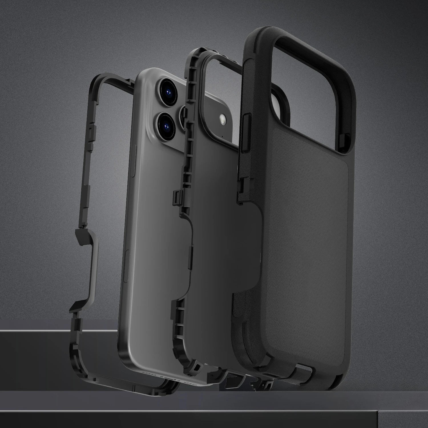 Rugged Shockproof Case with Belt Clip 2-Tone Design Heavy Duty Protection Armor Shell for IPhone 17 Air 16 15 14 Plus 13 Pro Max