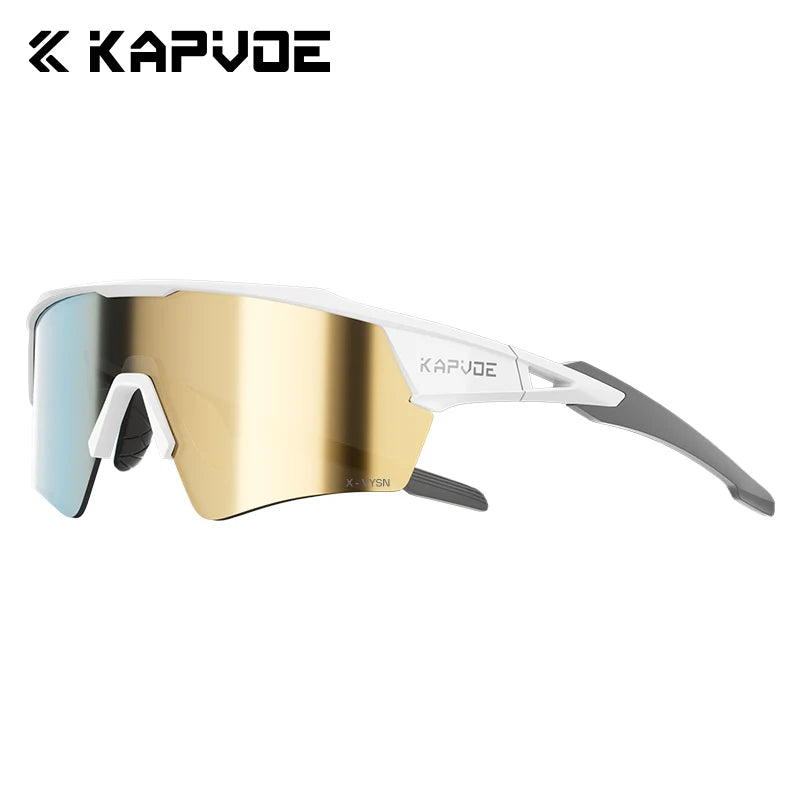 Kapvoe Hot Shadowless Photochromic Cycling Glasses Lighteight UV400 Sunglasses Men Women Bike MTB Eyewear Riding Outdoor Running