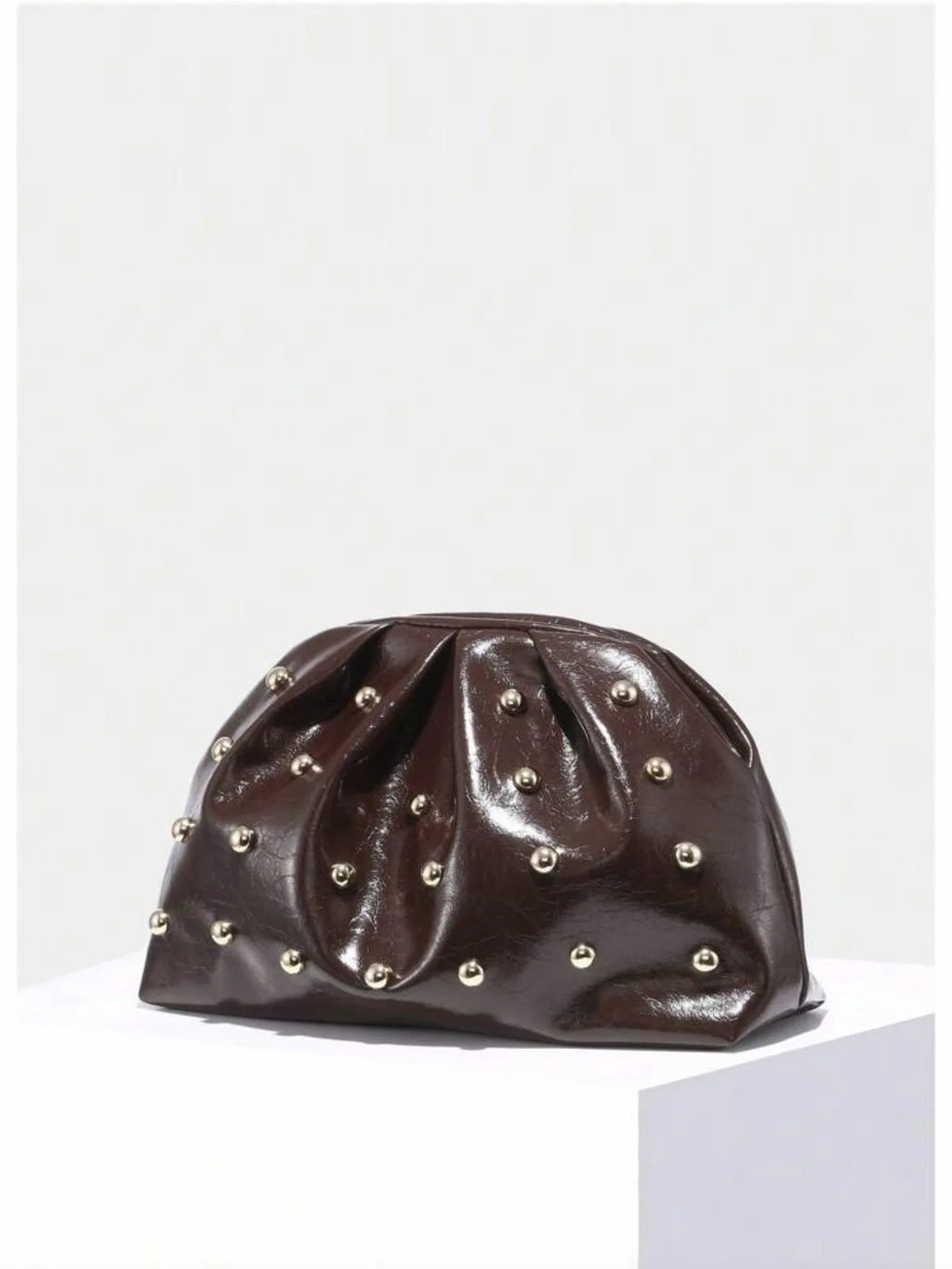2025 New Women's Zipper Handbag Fashion Simple Multifunctional Clasp Bag Mushroom Nail Large Capacity Folded Cloud Dinner Bag