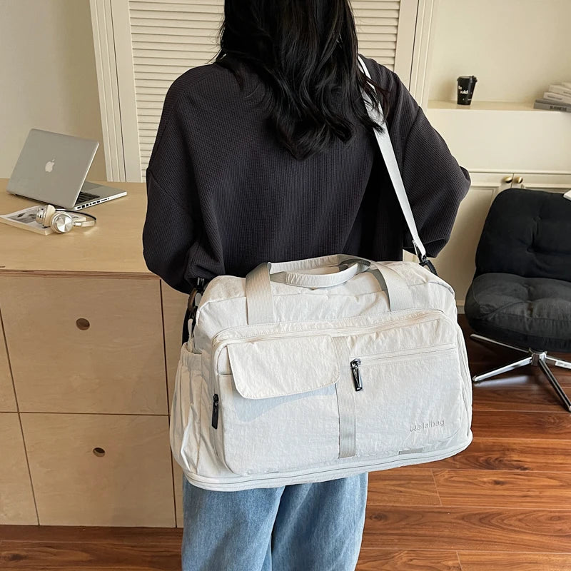 Oxford Zipper Fashion Travel Duffels Large Capacity Simple Women's Bags 2025 Hot Sale Sewing Thread Portable Travel Bags