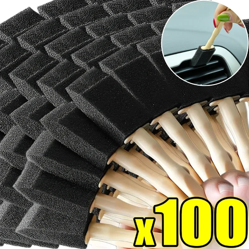 Auto Detailing Blinds Duster Brush Car-styling Auto Cleaning Accessories Car Air Conditioner Vent Brush Grille Cleaner 1~100pcs