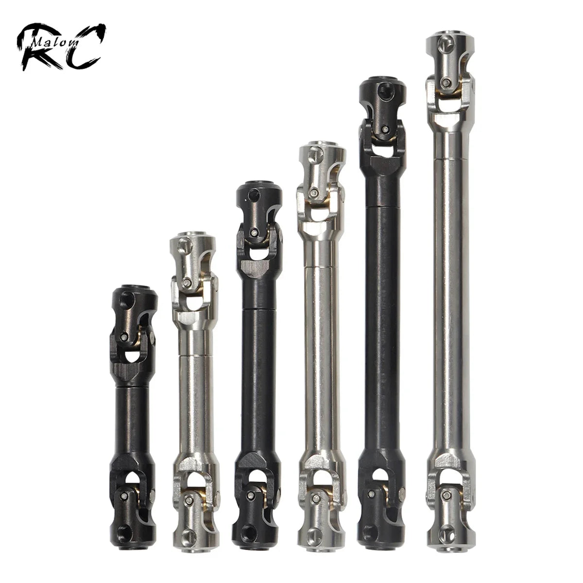 1Pcs Metal Universal Joint Drive Shaft with Internal Spline 60-181mm for 1/10 RC Crawler D90 SCX10 Capra TRX4 TRX6 86100 YK4101