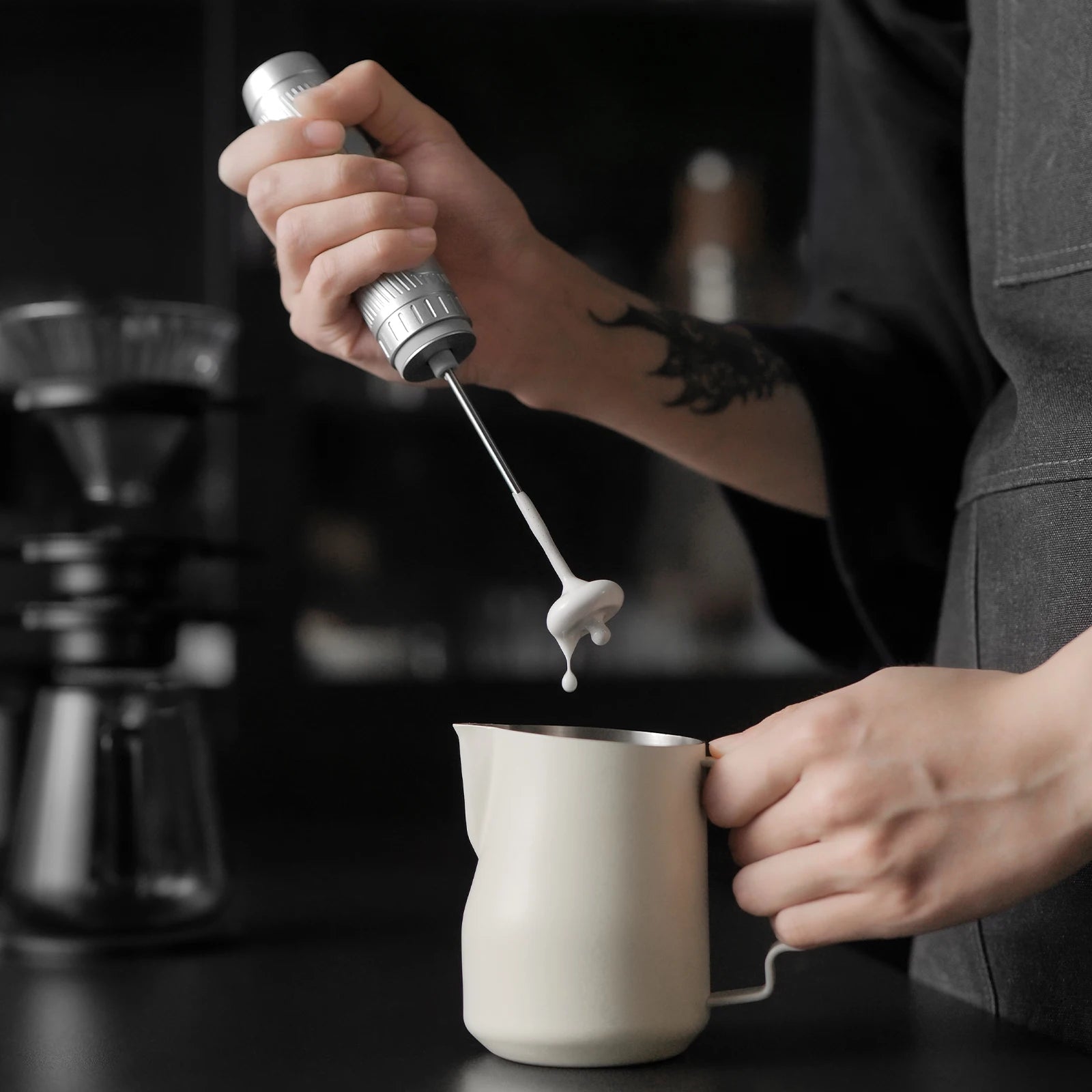 MHW-3BOMBER Electric Milk Frother USB Rechargeable Coffee Frother Handheld Milk Frother Egg Beater Food Blender Espresso Tools