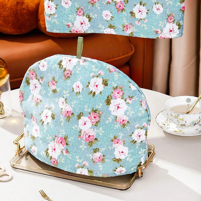 Househeld Teapot Keep Warm Cover Fabric Art Fragment Flower Cotton Dust Cover Anti-scald Cup Kettle Thermal Insulation Cover