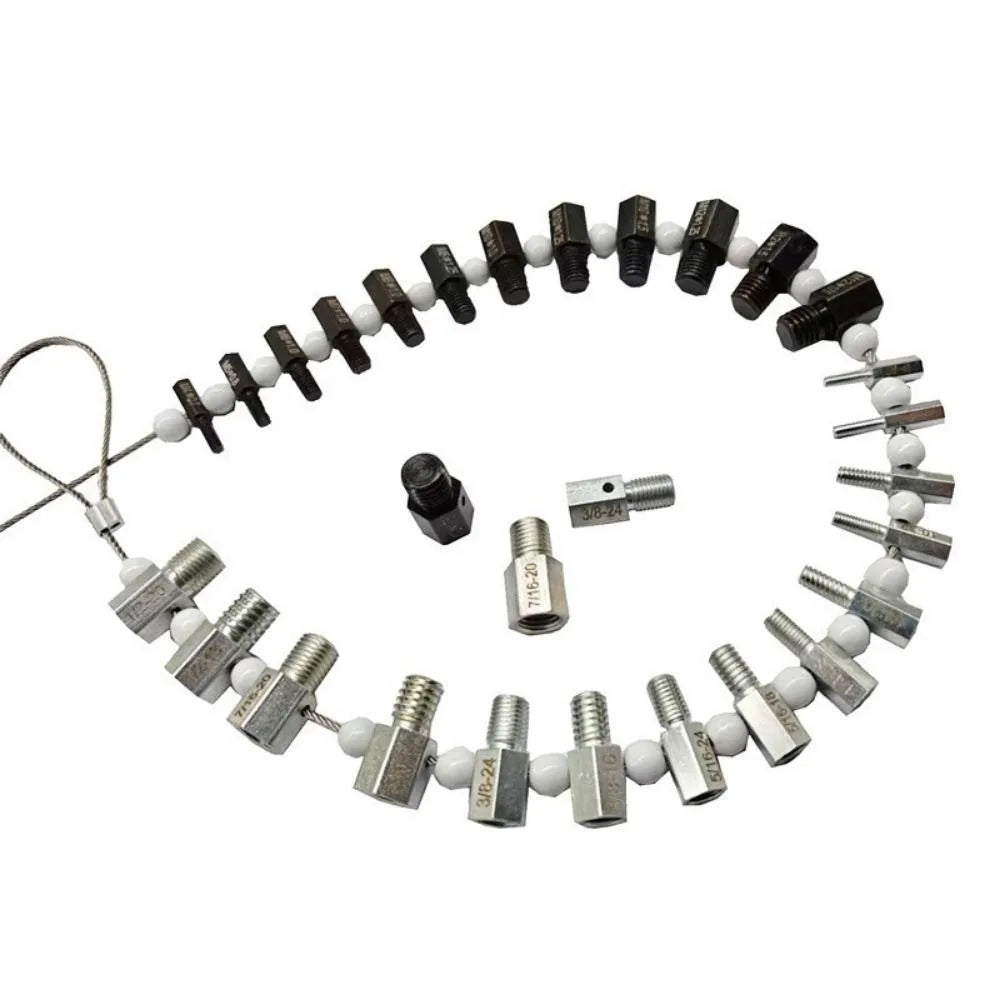 26Pcs Nut and Bolt Thread Checker Set Inch and Metric Size Precise Thread Checker Lightweight Universal Thread Measuring Tools