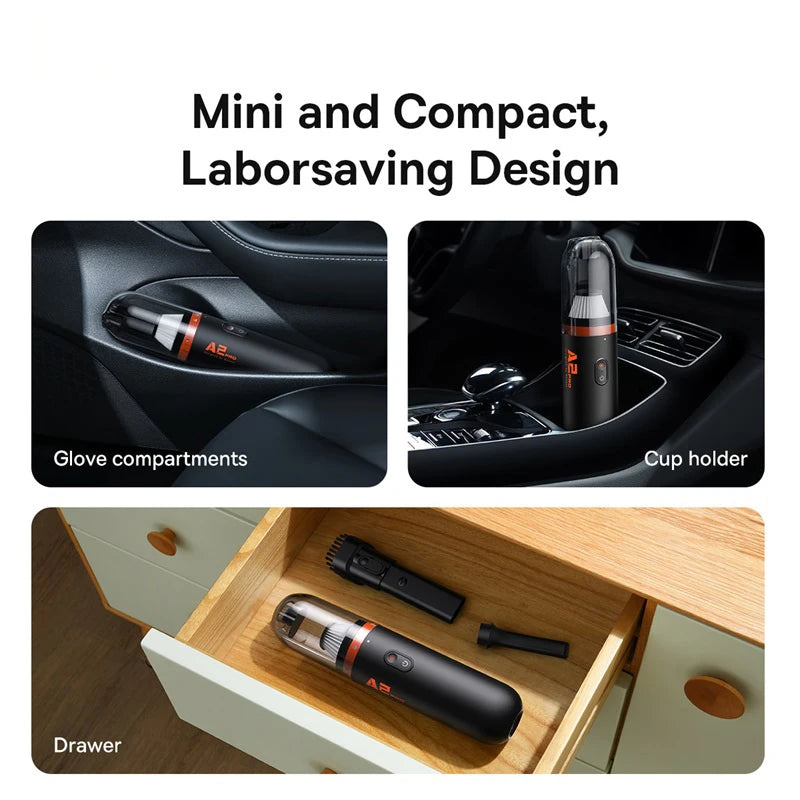 Baseus  A2Pro Car Vacuum Cleaner 6000Pa Wireless Vacuum Cleaner For Car Home Cleaning Mini Handheld Car Vacuum Cleaner