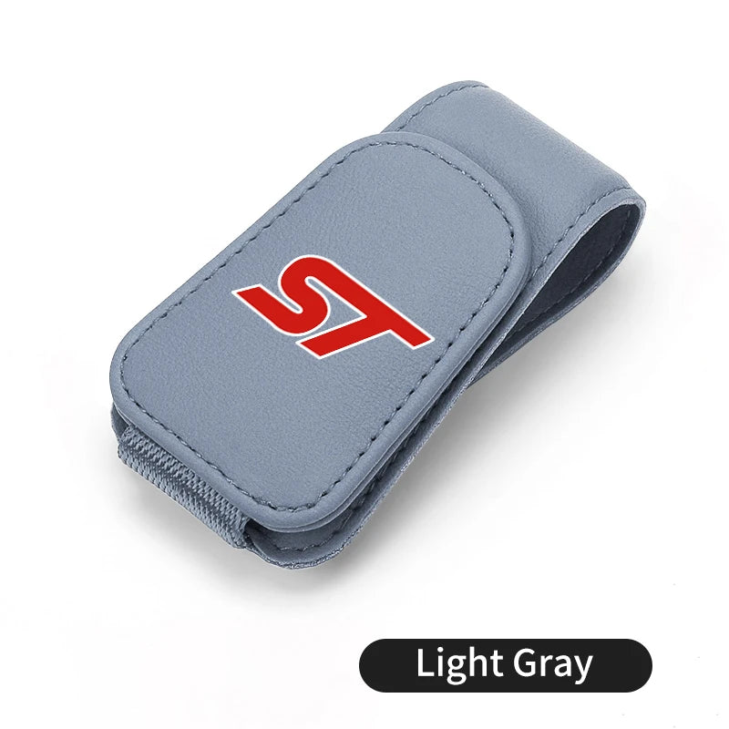 For Ford Magnetic Car Glasses Holder Sunshade Platep Card Ticket Clip ST Racing RS S Mustang Kuga Fiesta Fusion Mondeo Edge