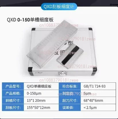 QXD Single Groove Fineness Gauge Grindometer Fineness Meter 0-25 0-50 0-100 0-150 1pc