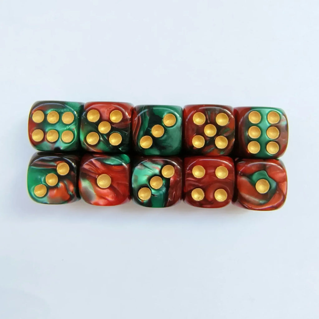 10pcs of 16MM Dual Color COC Dice Acrylic Digital Dice Dnd TRPG Cthulhu Running Team Board Game Dices Entertainment Dnd Dice Set