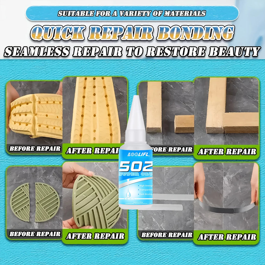 6PCS 502 Super Adhesive Multi Functional Adhesive, Used for Metal, Plastic, Daily Maintenance, DIY, and Small-Scale Process Repa