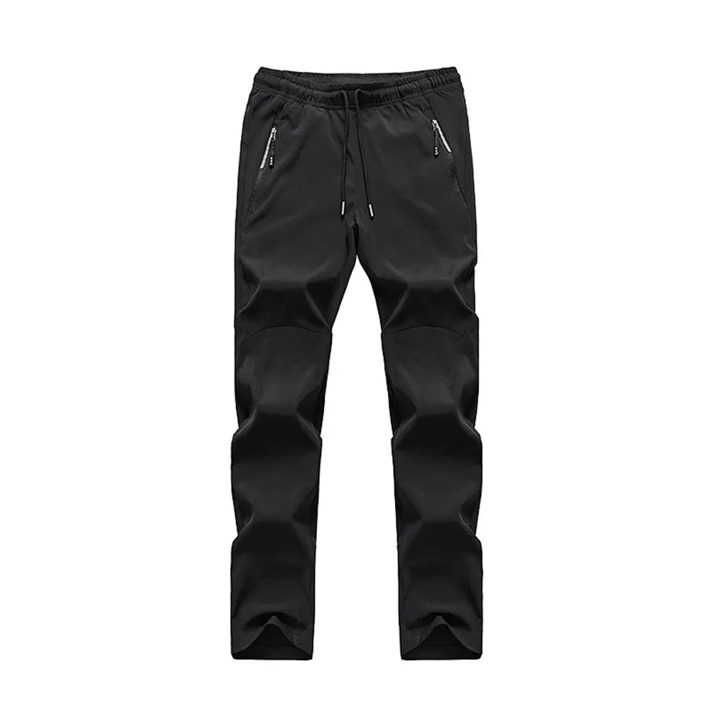Pair Waterproof Quick-Dry Hiking Pants Lightweight Breathable Elastic Waistband Cycling Camping Travel Black Xxl for Women