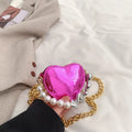 Fashion Sling Bag Mini Crossbody Bag For Women Purse Lipstick Pouch PU Leather Shoulder Bag Cute Heart Love Evening Clutch Bag
