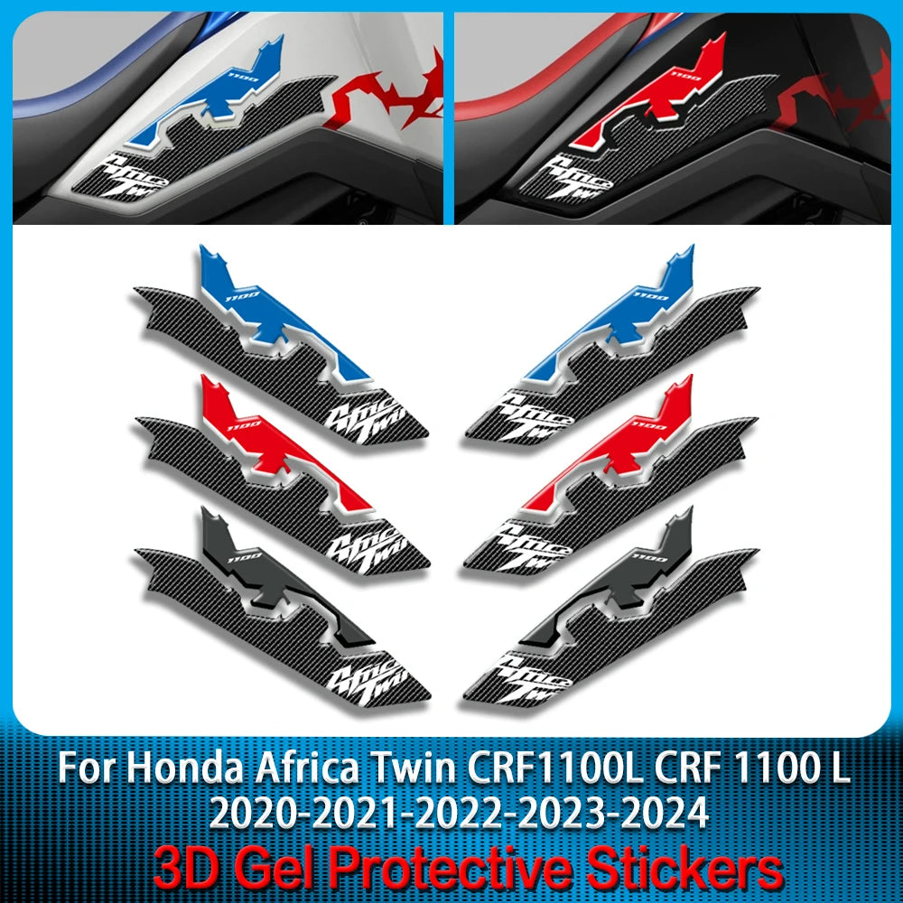 Motorcycle Paint Protection Accessories Knee 3D Gel Fuel Tank Sticker Decal for Honda Africa Twin CRF1100L CRF 1100 L 2020-2024