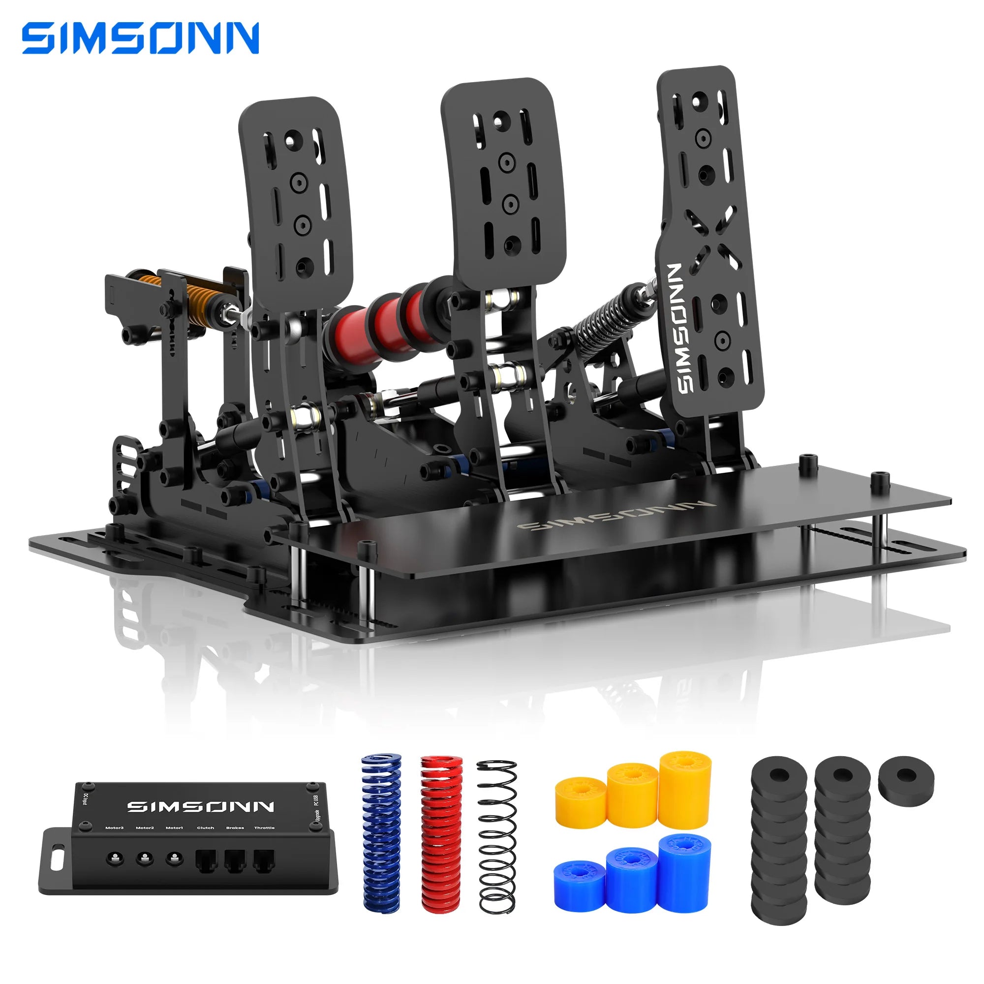SIMSONN Plus X Sim Racing Simulator Pedal PC Simracing Pedals Support VAM and VAM RPO Vibration Motor Driving Game Accessories