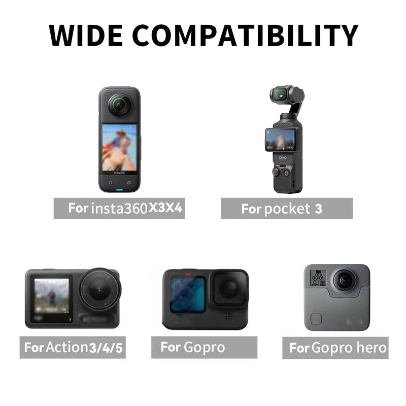 Universal Flexible Helmet Mount for GoPro 13 12 11 10 9 Insta 360 X3 X4 X5 DJI Curved Flat Adhesive Base Sports Camera Accessory