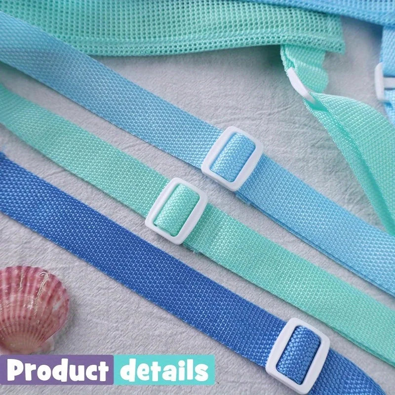 1pcs Mesh Beach Bags, Colorful Hollow Crossbody Bag, Toilet Bag, Adjustable Strap for Summer Daily Phone Storage Bag Bolsas