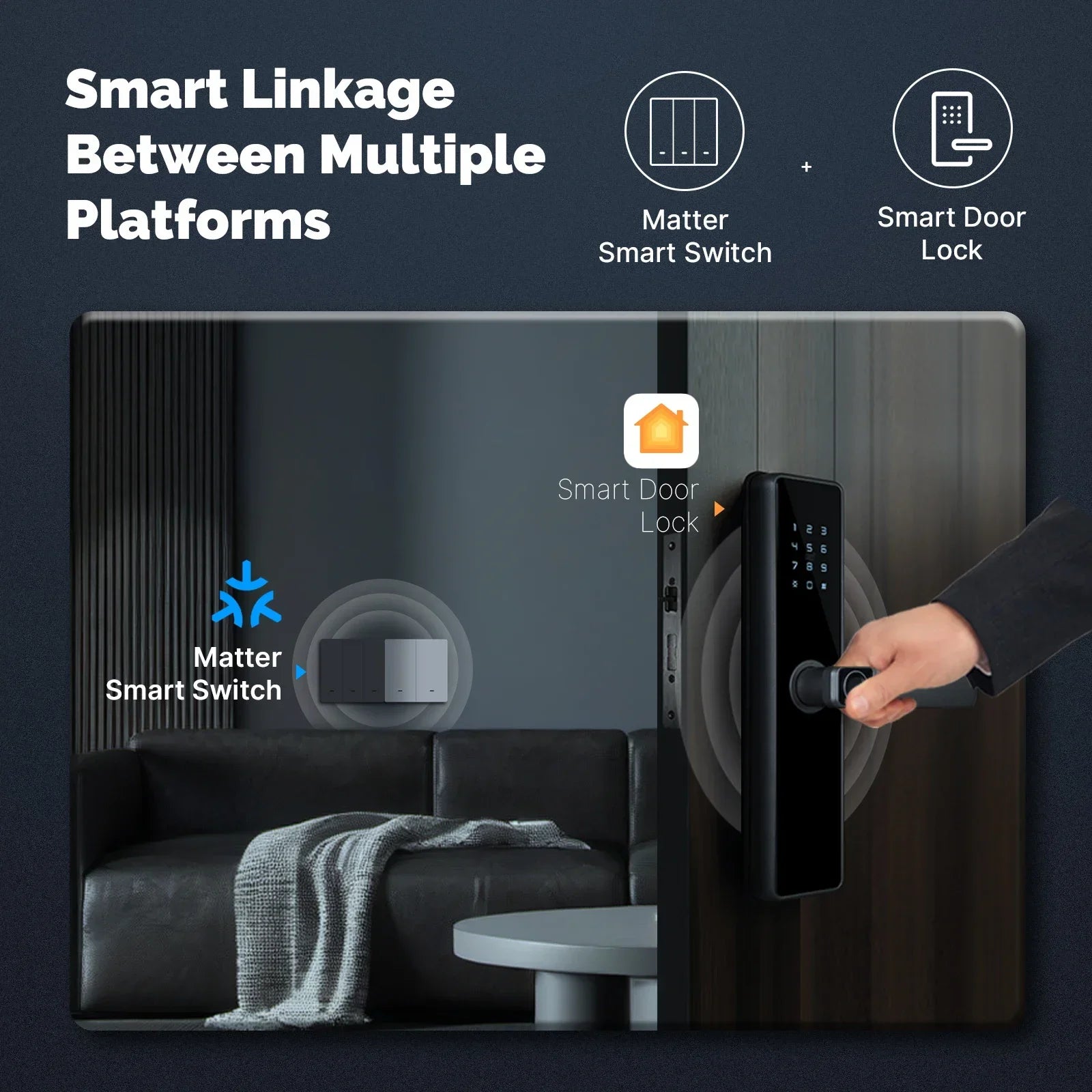 MOES Matter Tuya WiFi Smart Light Button Switch EU Verison Remote Control Work With Alexa Google Home Apple Homekit Smartthings
