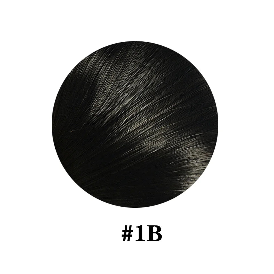 Straight Ponytail Human Hair Extensions With Clip In Drawstring Ponytail Straight Brazilian Ponytail For Women Natural Black #1B