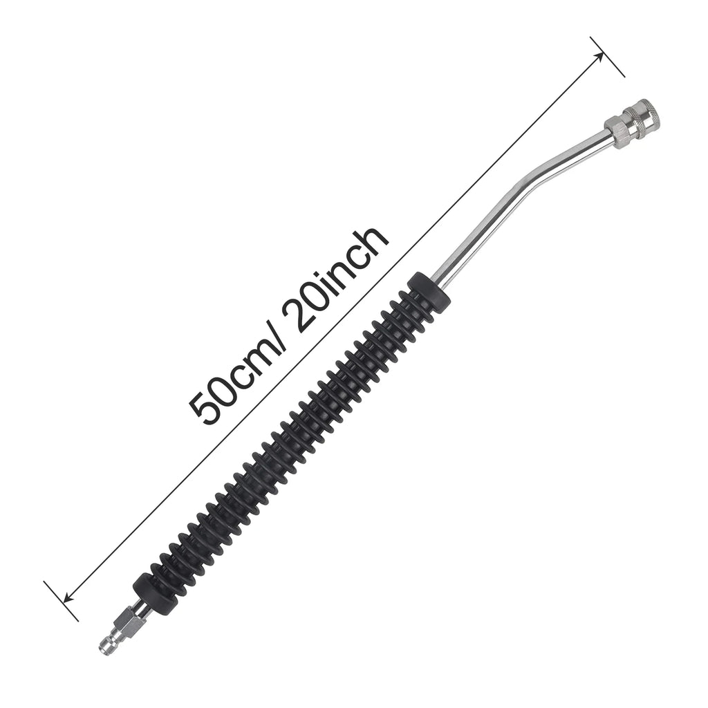 Car Pressure Washer Extension Wand Power Washer Wand Extension for Car Wash Stainless Steel Non-Slip Grip with1/4” Quick Connect