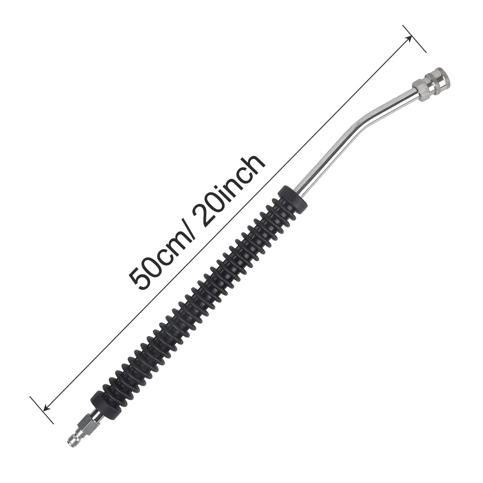 Car Pressure Washer Extension Wand Power Washer Wand Extension for Car Wash Stainless Steel Non-Slip Grip with1/4” Quick Connect