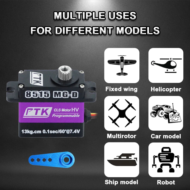 PTK 8515 MG-D micro servo 17g digital HV servo All metal RC model aircraft Fixed wing helicopter drone servo