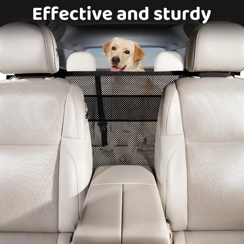 Car Pet Isolation Net Rear Isolation Barrier Thickened Protective Net and Anti Grab Safety Fence Car Seat Storage Bag