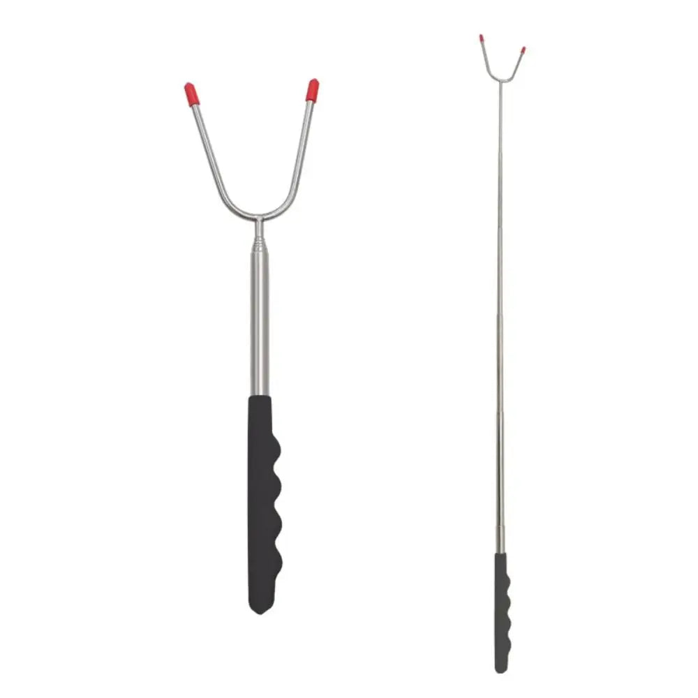 Telescopic BBQ Forks Marshmallows Roasting Sticks Stainless Steel Extendable Hot Dog Sausages Skewers Barbecue Tools