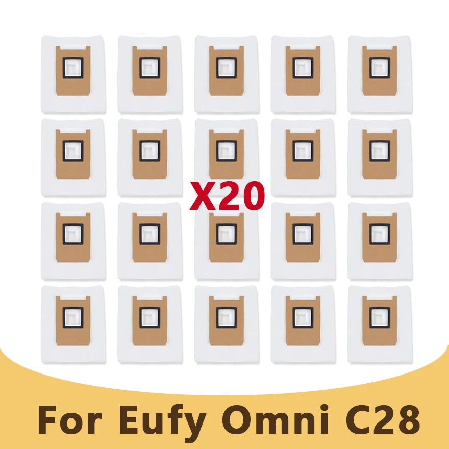 Replacement Parts for Eufy C28 Omni / Eufy C28 Robot Vacuum Cleaner Accessories Main Side Brush HEPA Filter Dust Bag Mop Rollers
