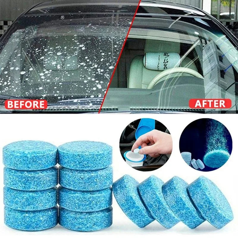 Solid Windshield Wiper Concentrated Effervescent Tablets Auto Windshield Cleaner Car Window Cleaning Solution Maintenance Tool