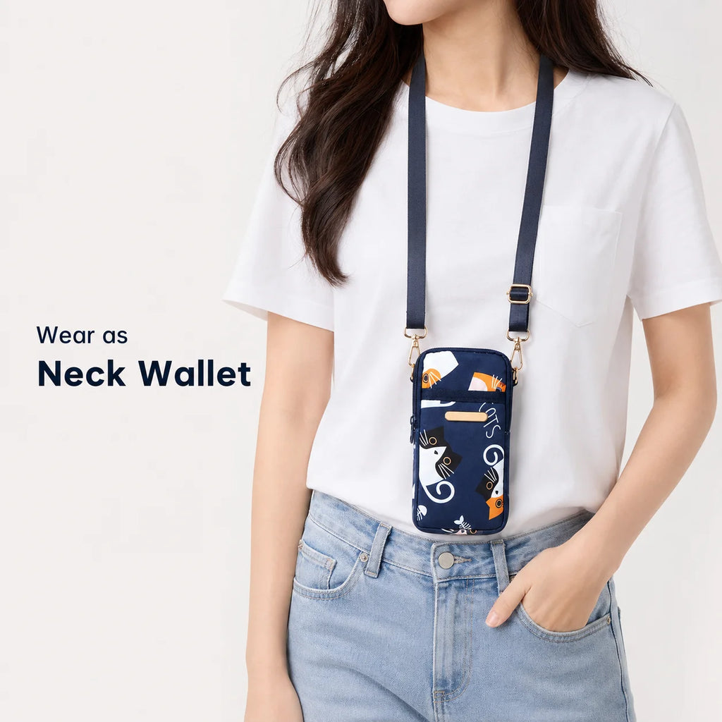Mini Phone Crossbody Bag for Women 6.7 Inch Cell Phone Purse Running Armband Neck Wallet with Adjustable Strap