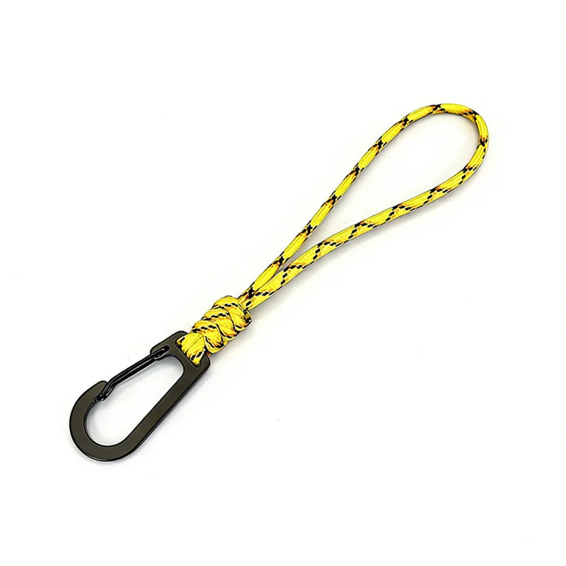 Braided Paracord Keychain Lanyard Outdoor Camping Backpack Quick Release Carabiner Hook Anti-Lost  Wrist Lanyard Hiking EDC Tool