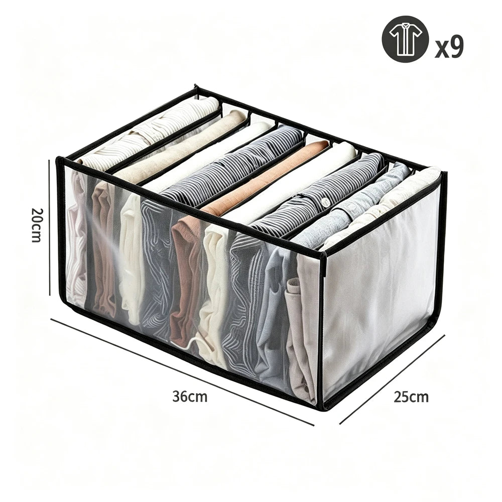  9/7 Grids Clothes Organizer Pants Sweater Storage Cabinets Drawers Organizer Wardrobe Clothes Storage Organizers Jeans Storage