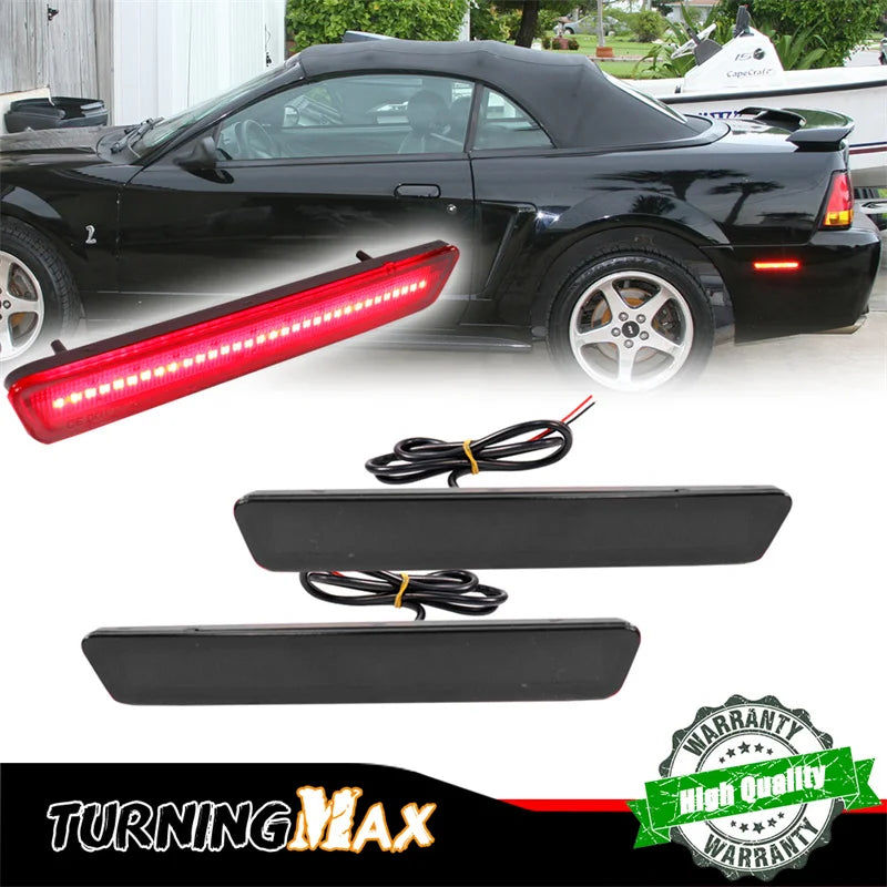 Red LED Car Rear Bumper Side Marker Lights Parking Lights For Ford Mustang 1999 2000 2001 2002 2003 2004 Fender Flare Lamps 12V