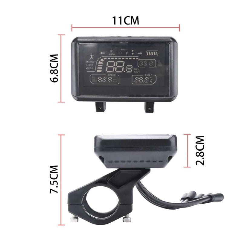 Electric Scooter Display Control Panel Speed Gear Power Mode Indicator Meter Waterproof Dashboard Replacement Parts Accessories