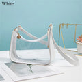 Candy Color Transparent Shoulder Bag Daily Zipper PVC Clear Jelly Bag Small Purses Women Girls