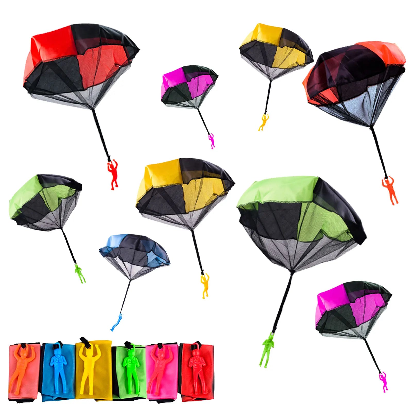 Children's Parachute Toy Tango Outdoor Flight Parachute Double Color Combination with Various New and Unique Colors, Unique, Eas