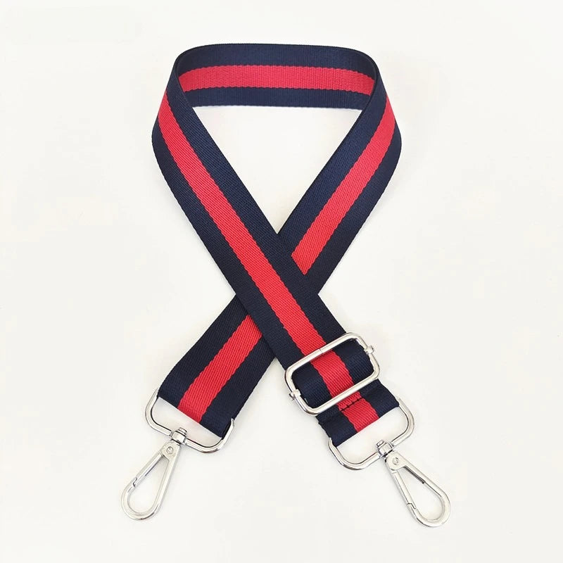 New Shoulder Strap Bag Accessories Colorful Versatile Single Shoulder Oblique Span Extended Wide Bag Adjustable Striped Webbing