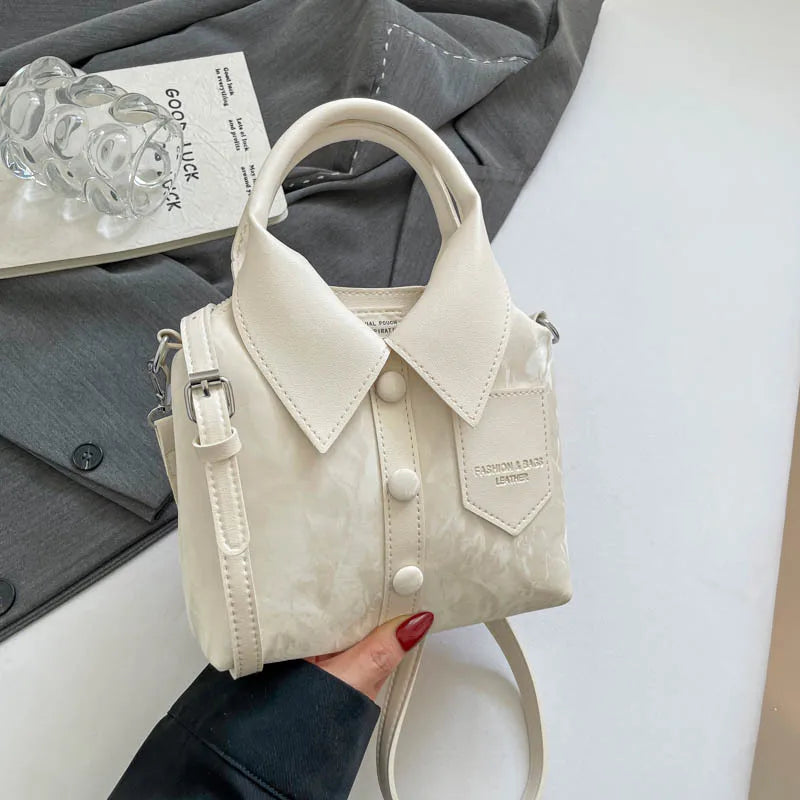 2026 New Minimalist Shirt Bag for Women Fashion Casual Shoulder Crossbody Bag Unique Design Handbag